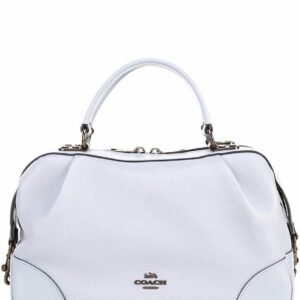 COACH 69621 Leather Lane White Satchel Crossbody Shoulder Bag