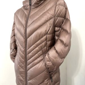 Saks Fifth Avenue Fitted Down Feather Puffer Jacket | Dusty Pink | Small