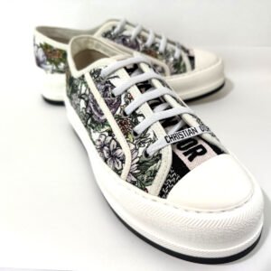 Dior Walk'n'Dior Sneaker Embroidered Logo Cotton | Off White  | US 7.5