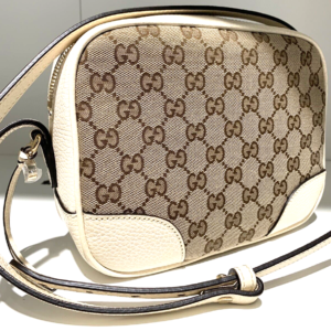 Gucci Bree Ivory Original Canvas GG Logo Cross-Body Handbag